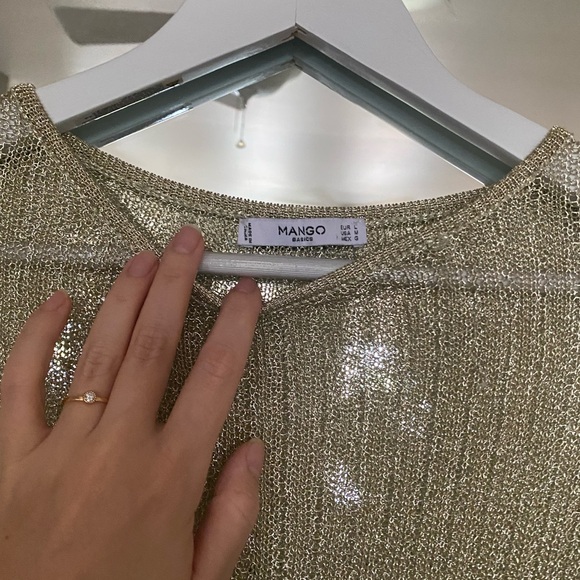 Silver knit mesh t-shirt from mango - Picture 4 of 4
